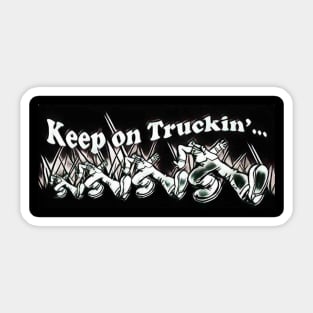 Keep on Truckin Cartooned Sticker